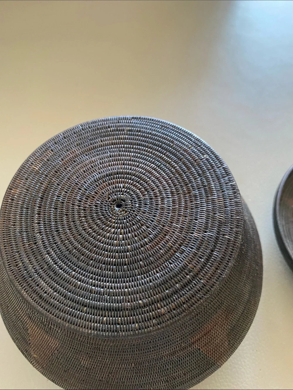 Handwoven  Lidded Basket  container